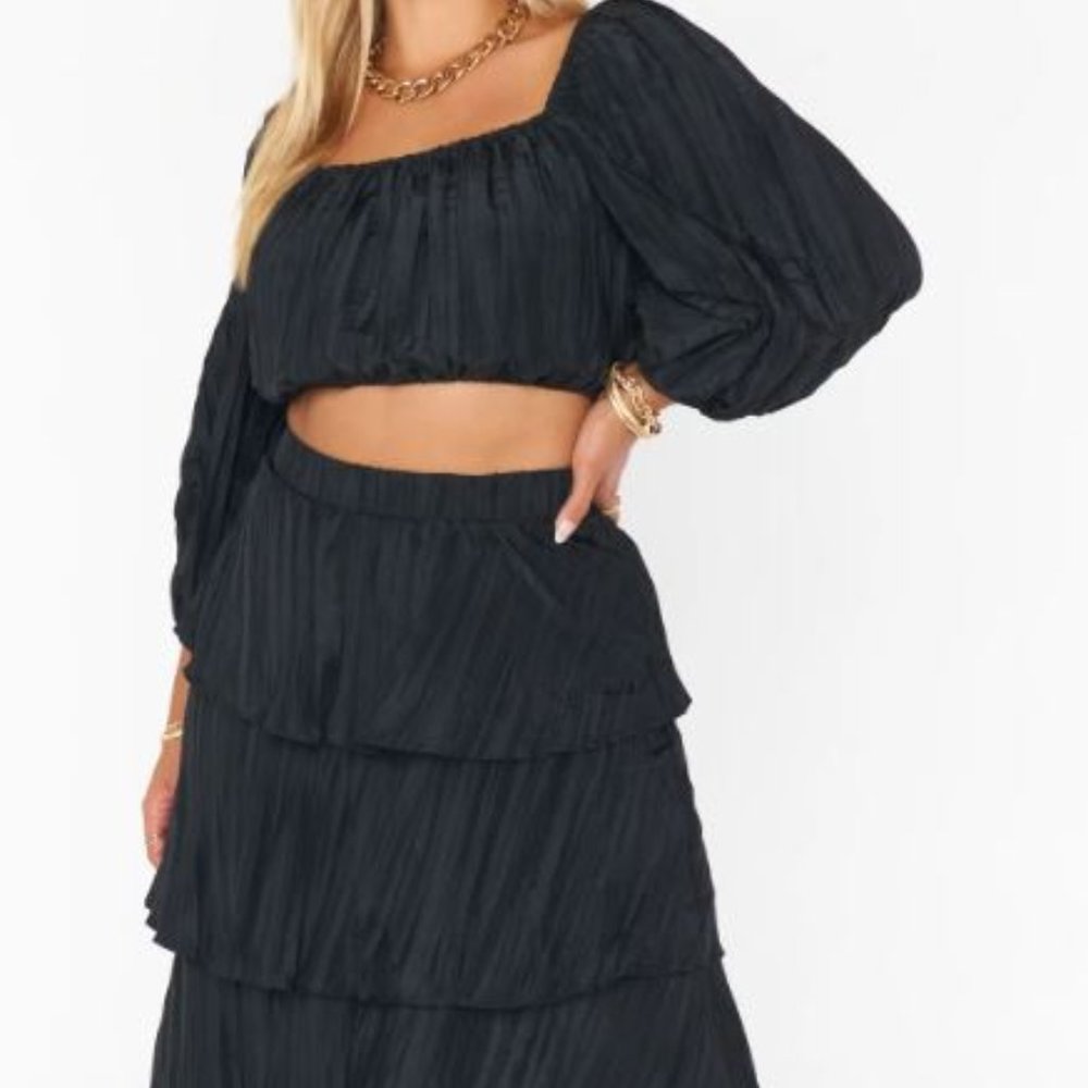Show Me Your Mumu Keepsake Crop Set Black Sz M NWT